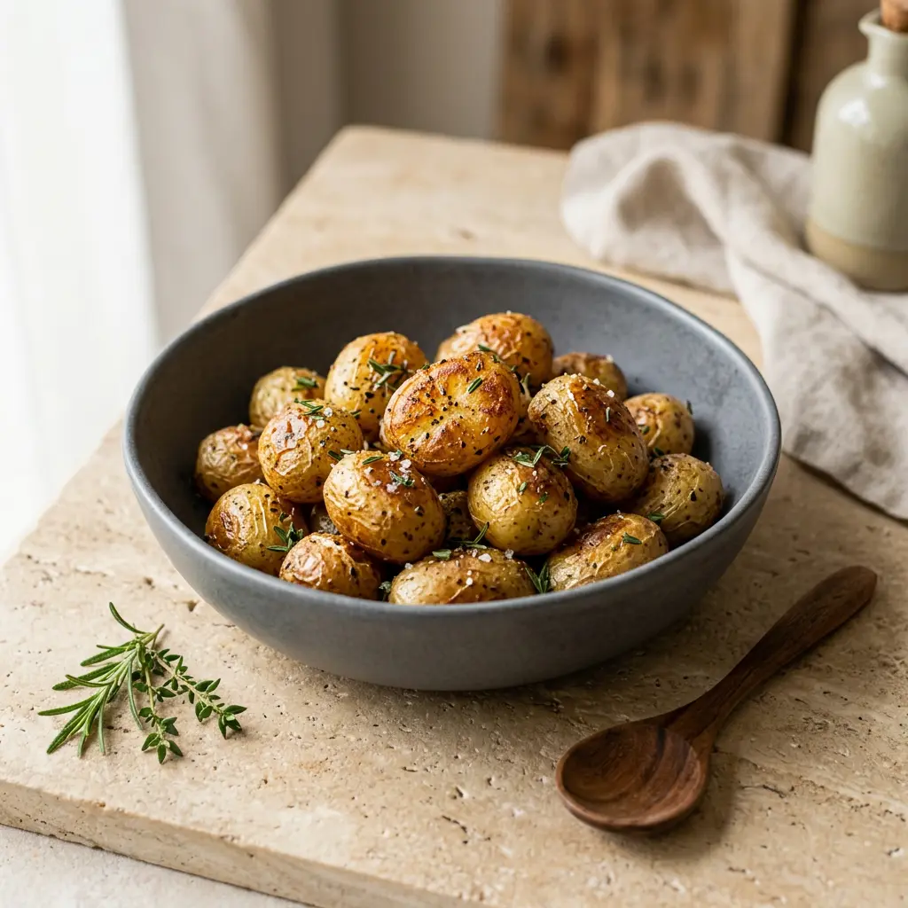 Photo of Air Fryer Baby Potatoes cooked in the air fryer
