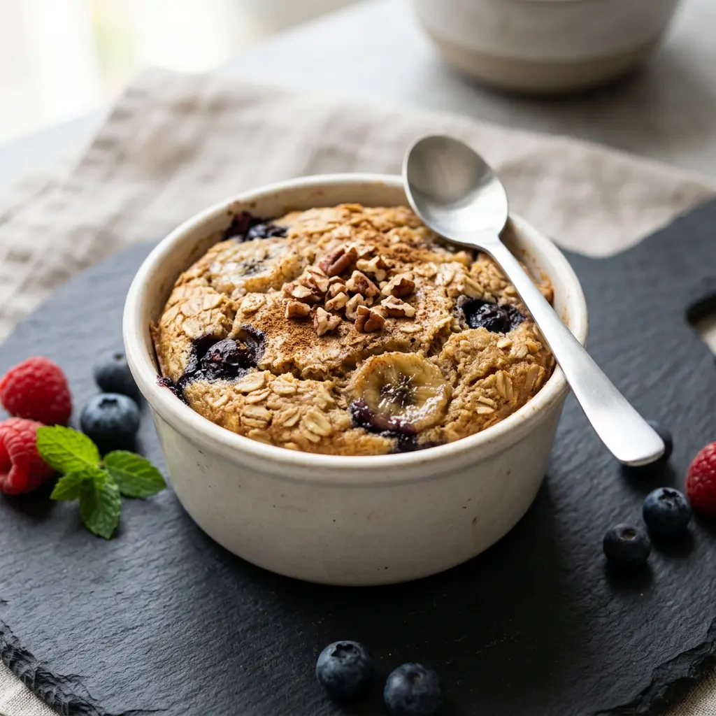 Photo of Air Fryer Baked Oats cooked in the air fryer