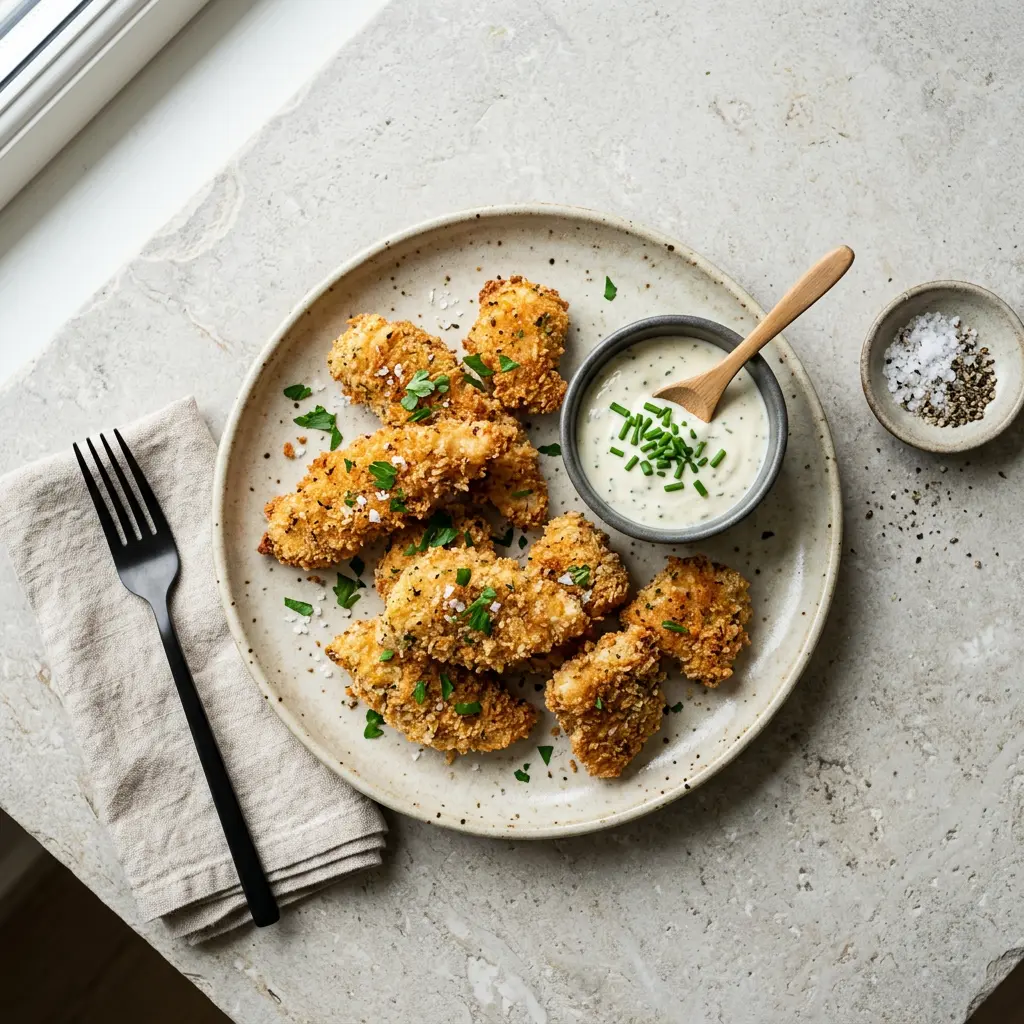 Photo of Air Fryer Breaded Chicken cooked in the air fryer
