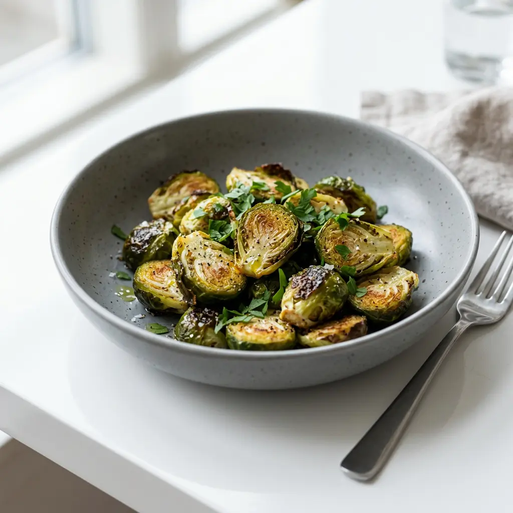 Photo of Air Fryer Brussels Sprouts cooked in the air fryer