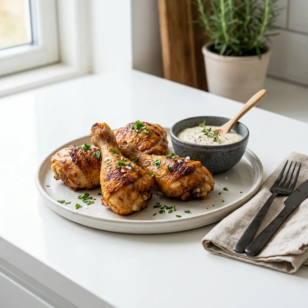 Photo of Air Fryer Chicken Drumsticks cooked in the air fryer