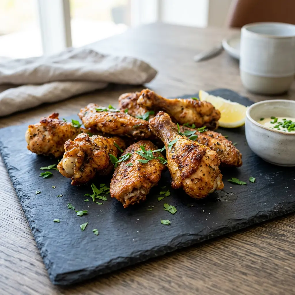 Photo of Air Fryer Chicken Pieces cooked in the air fryer