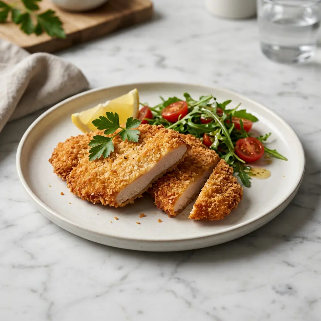Photo of Air Fryer Chicken Schnitzel cooked in the air fryer