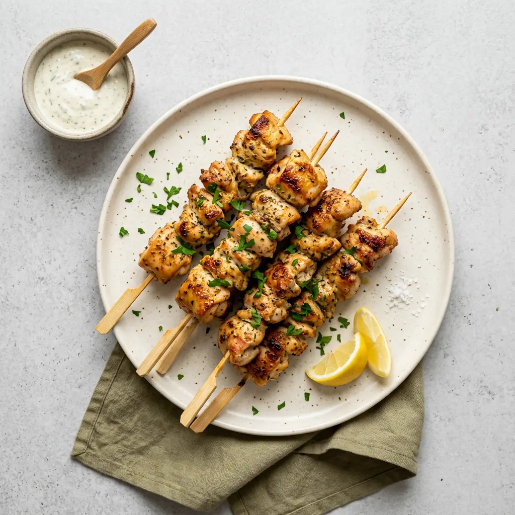 Photo of Air Fryer Chicken Skewers cooked in the air fryer