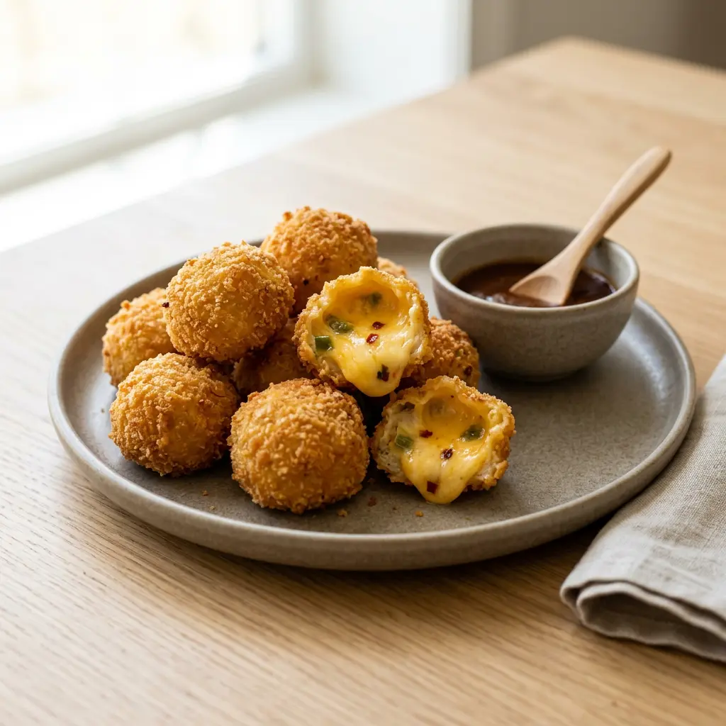 Photo of Air Fryer Chilli Cheese Bites cooked in the air fryer