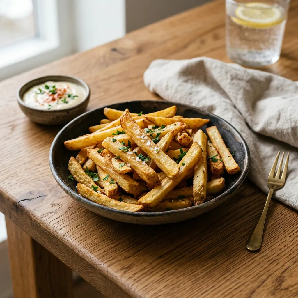 Photo of Air Fryer Chips cooked in the air fryer