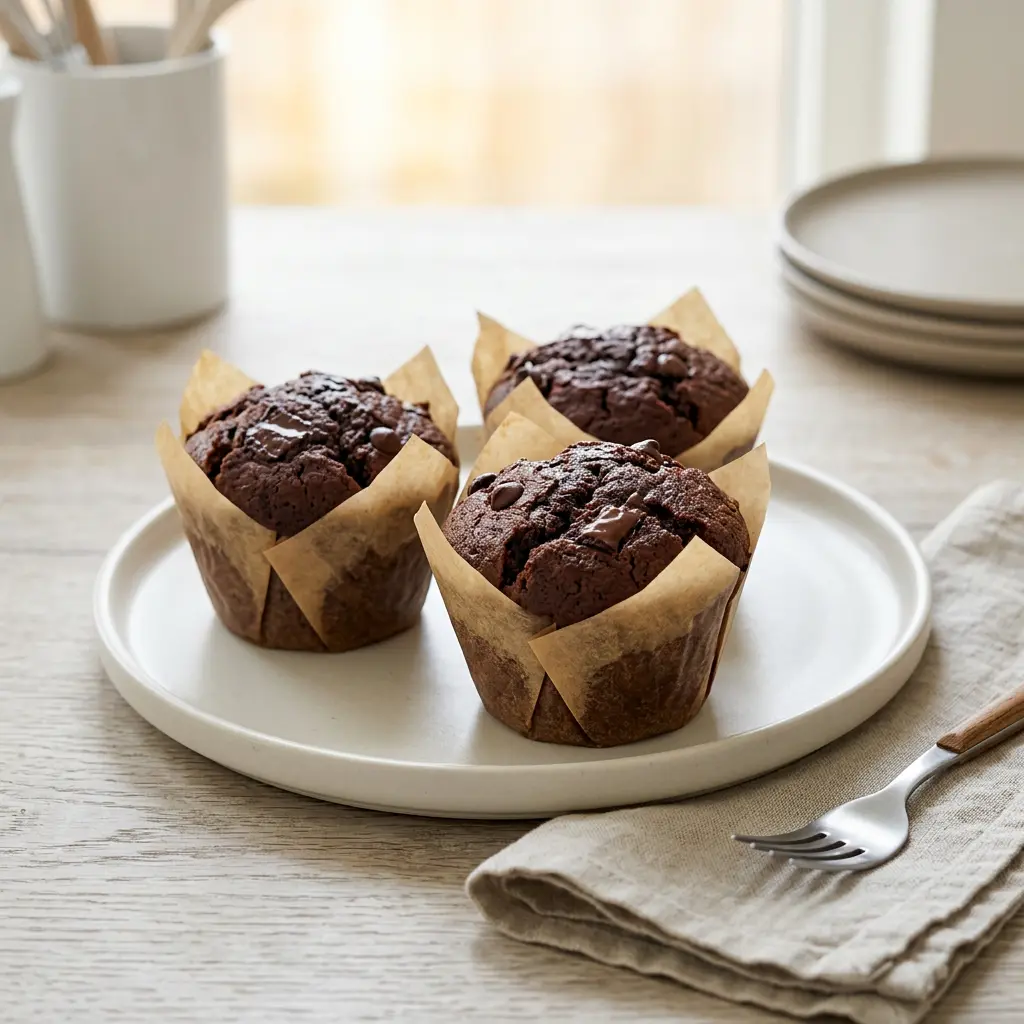 Photo of Air Fryer Chocolate Muffins cooked in the air fryer