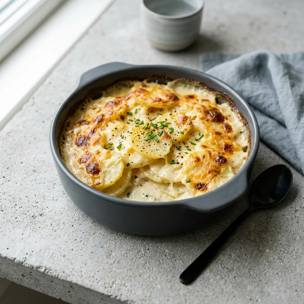 Photo of Air Fryer Creamy Potatoes cooked in the air fryer