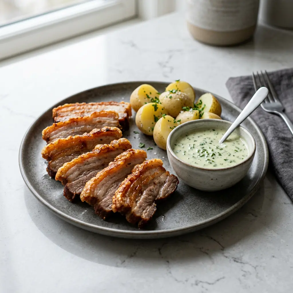 Photo of Air Fryer Crispy Pork Belly cooked in the air fryer