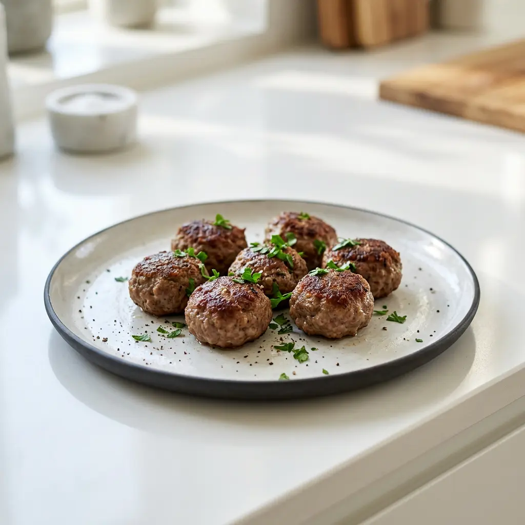 Photo of Air Fryer Danish Meatballs cooked in the air fryer