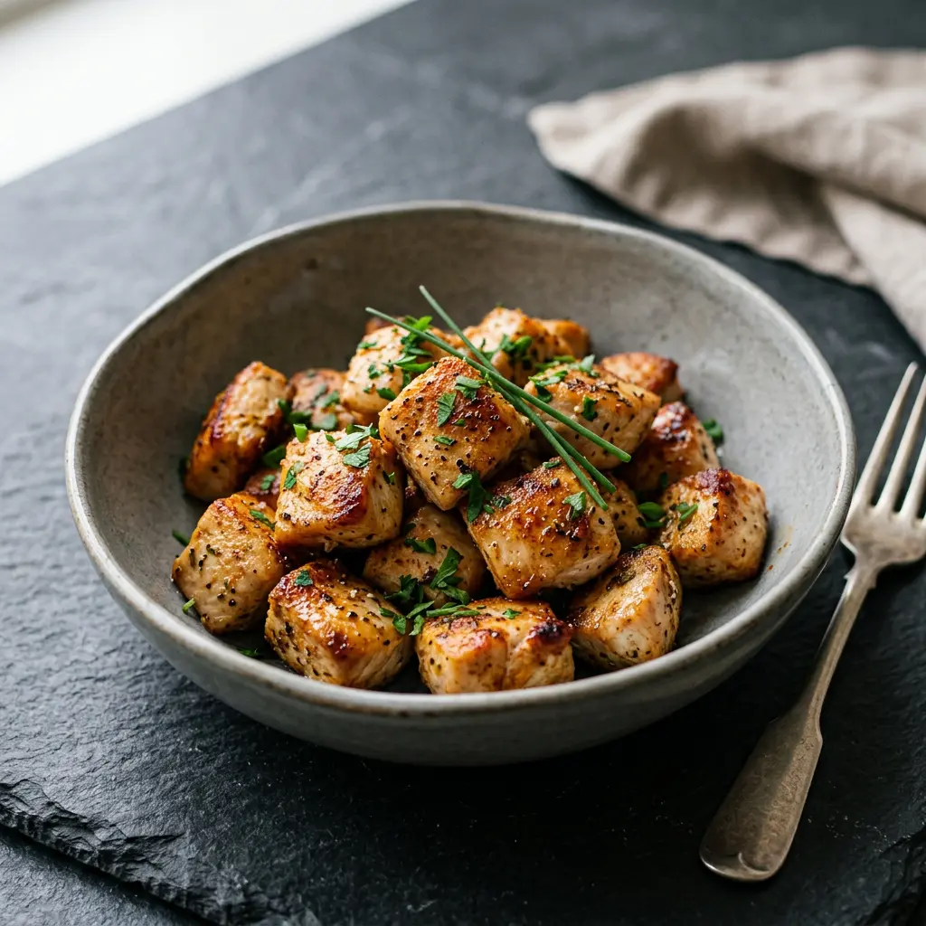 Photo of Air Fryer Diced Chicken cooked in the air fryer