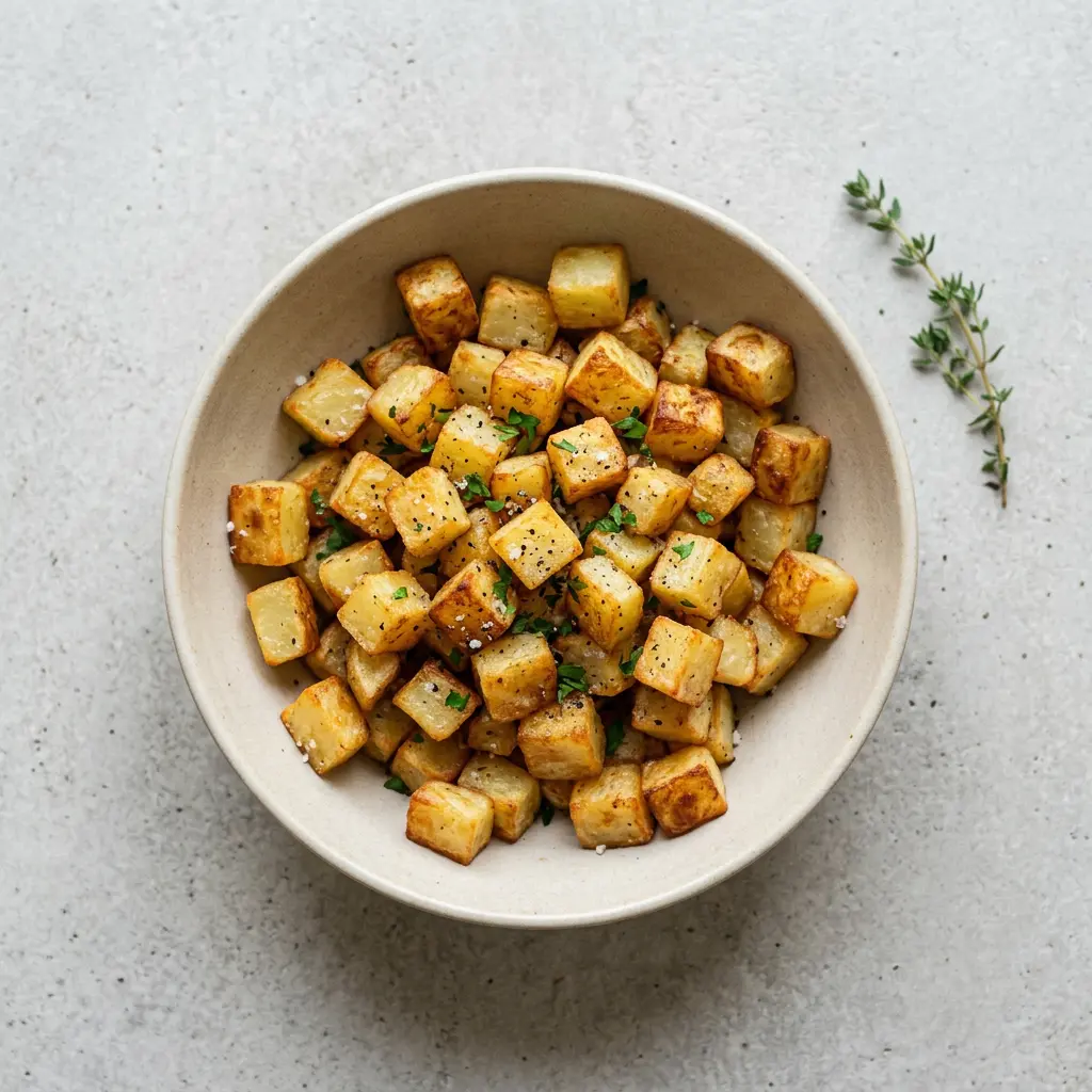 Photo of Air Fryer Diced Potatoes cooked in the air fryer