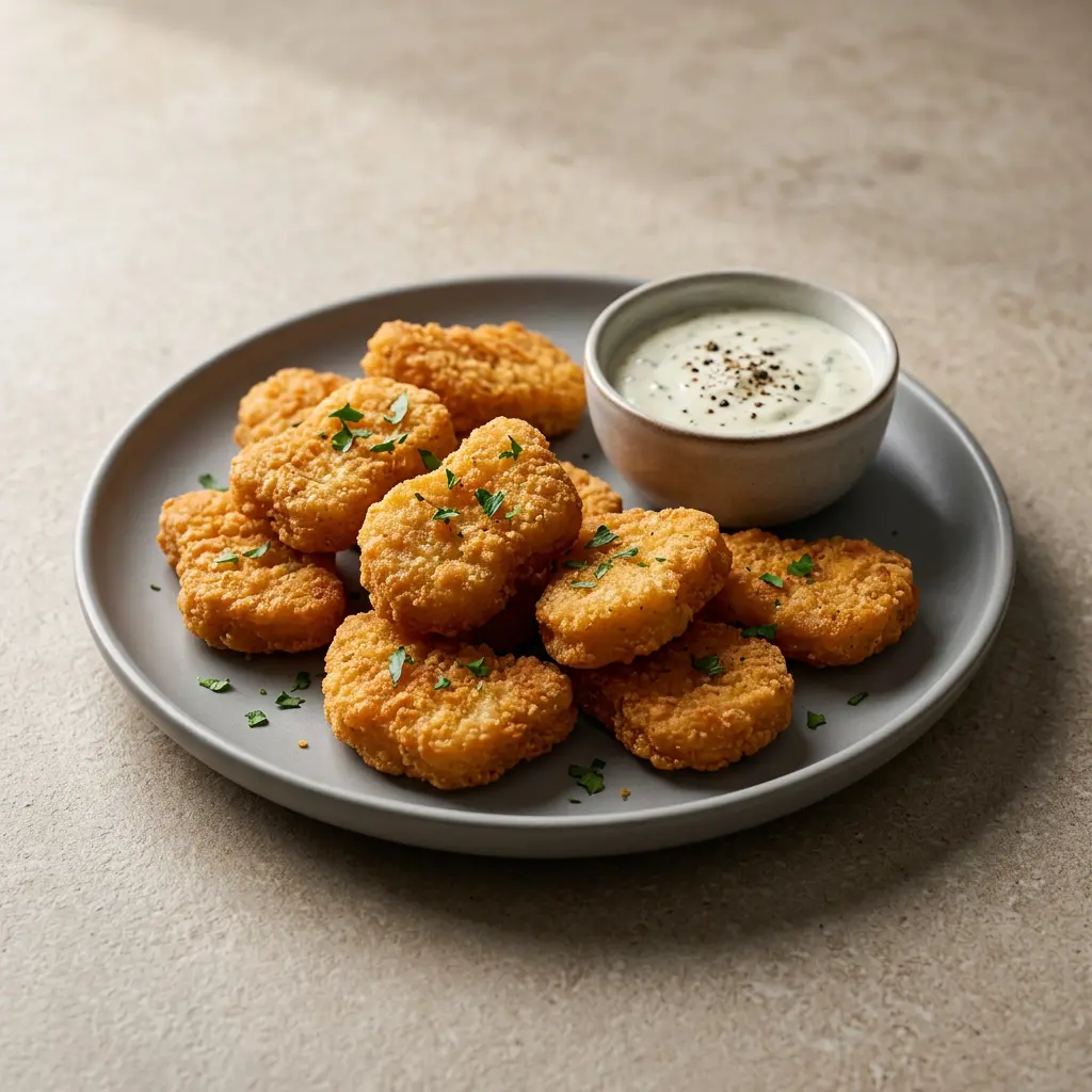 Photo of Air Fryer Frozen Chicken Nuggets cooked in the air fryer