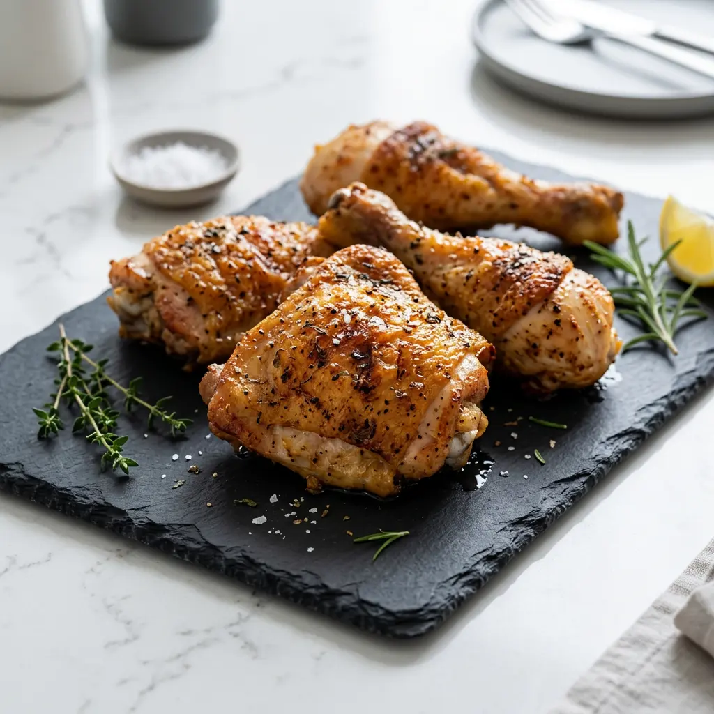 Photo of Air Fryer Frozen Chicken cooked in the air fryer