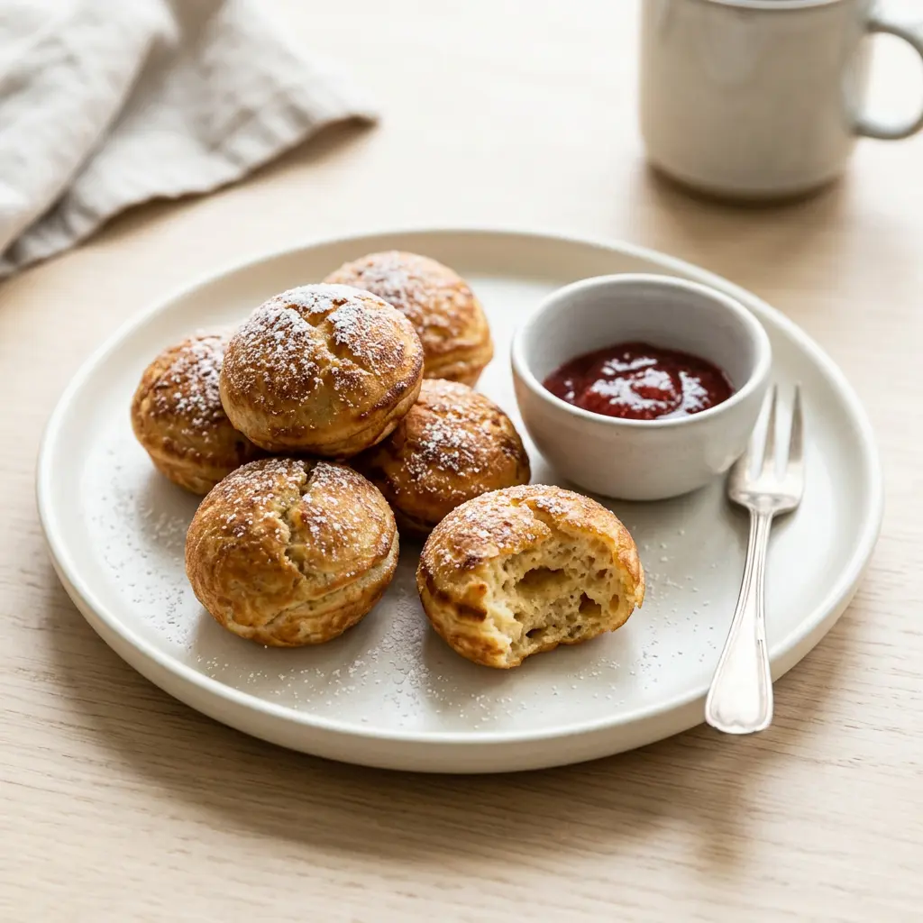 Photo of Air Fryer Frozen Danish Pancake Balls cooked in the air fryer