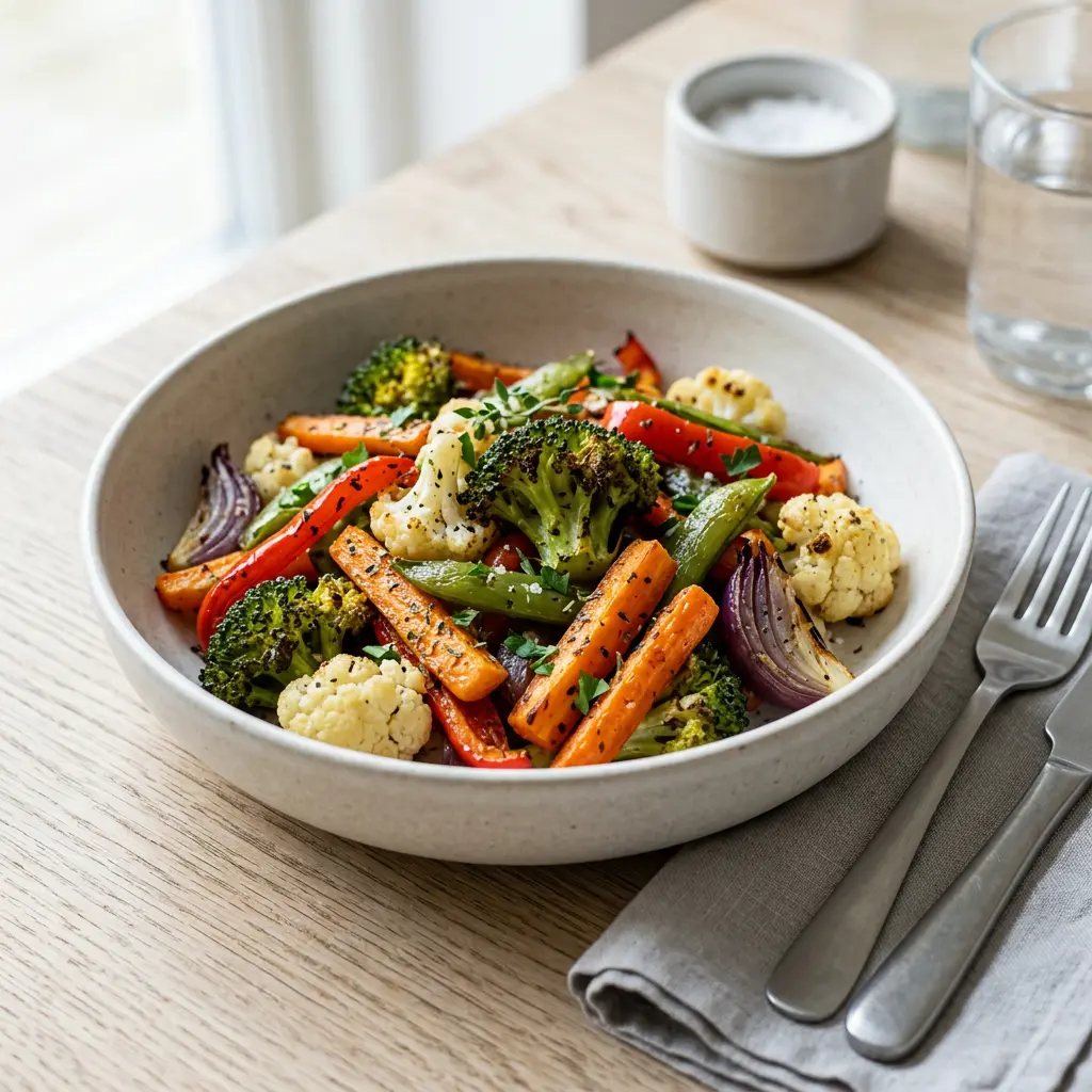 Photo of Air Fryer Frozen Vegetables cooked in the air fryer
