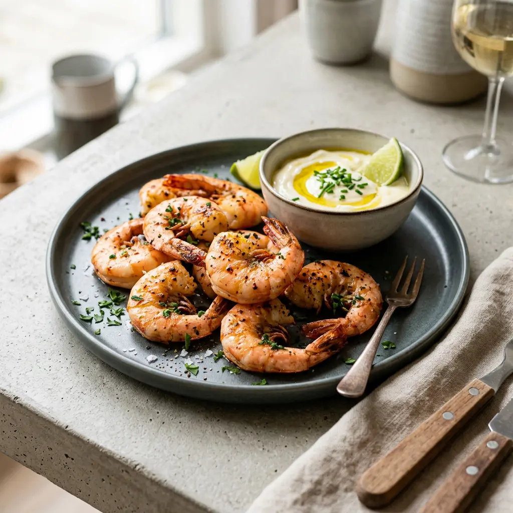 Photo of Air Fryer King Prawns cooked in the air fryer