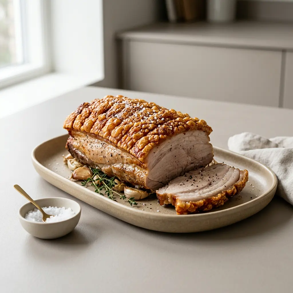Photo of Air Fryer Pork Rib Roast with Crackling cooked in the air fryer
