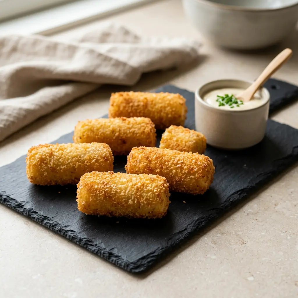 Photo of Air Fryer Potato Croquettes cooked in the air fryer