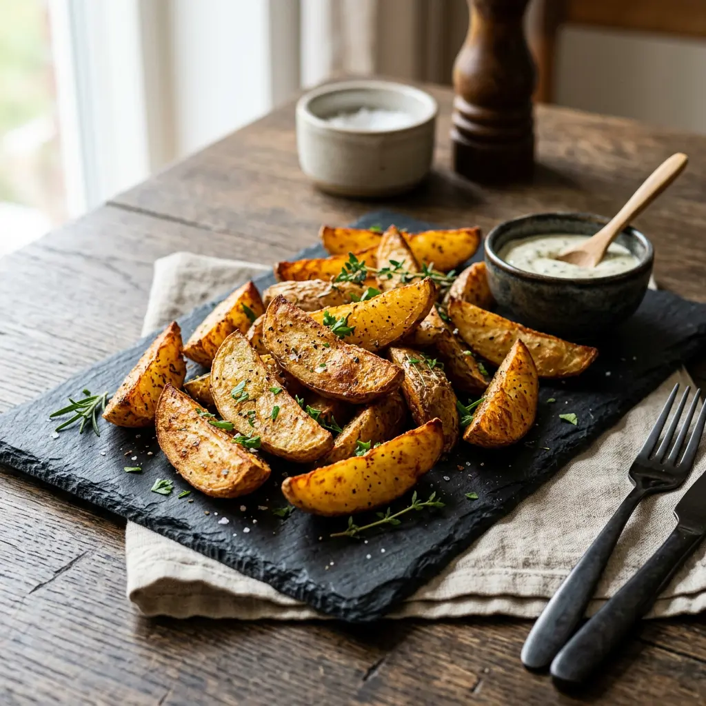 Photo of Air Fryer Potato Wedges cooked in the air fryer