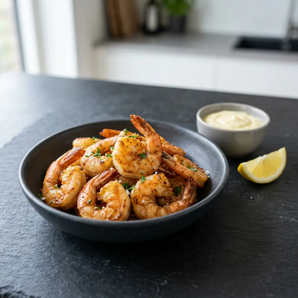 Photo of Air Fryer Prawns cooked in the air fryer