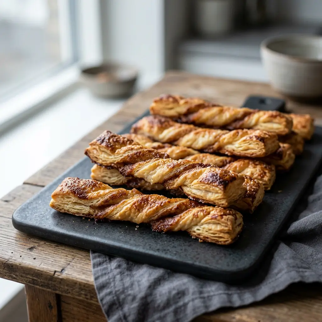 Photo of Air Fryer Puff Pastry Bites cooked in the air fryer