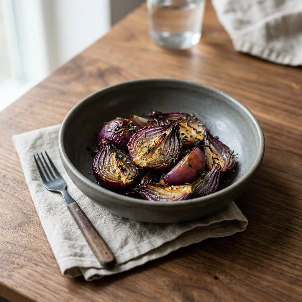 Photo of Air Fryer Red Onions cooked in the air fryer