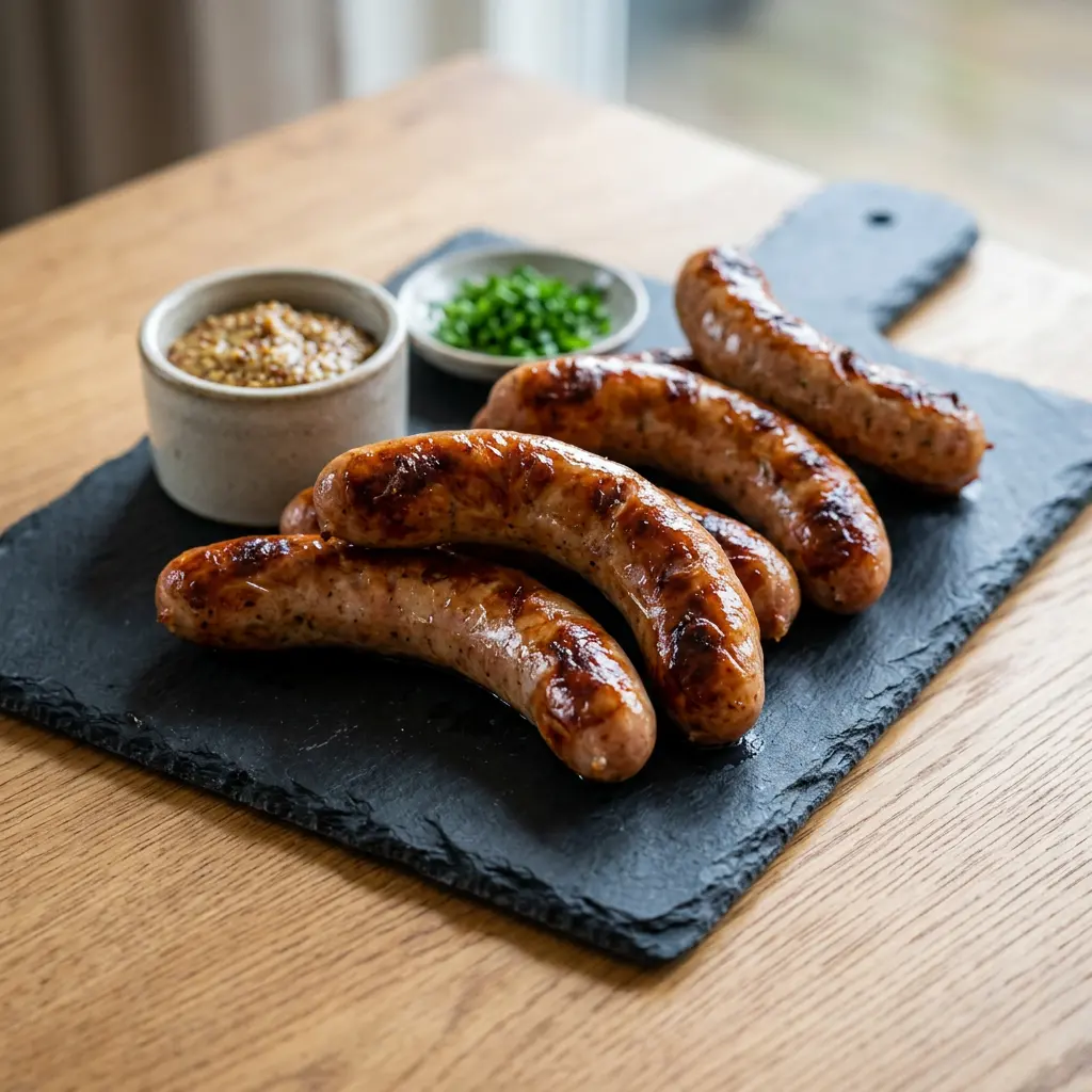 Photo of Air Fryer Sausages cooked in the air fryer