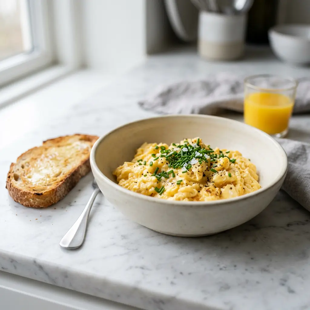 Photo of Air Fryer Scrambled Eggs cooked in the air fryer
