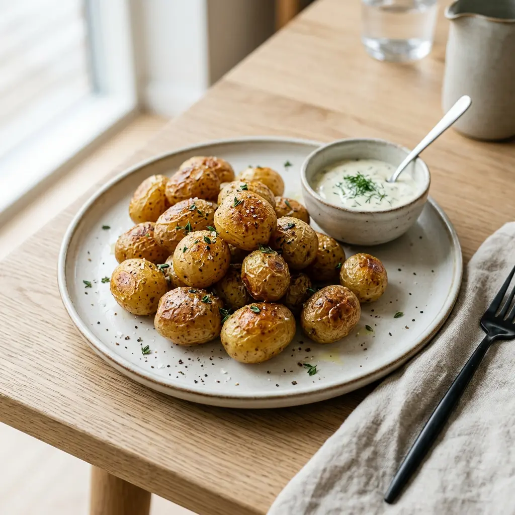 Photo of Air Fryer Small Potatoes cooked in the air fryer