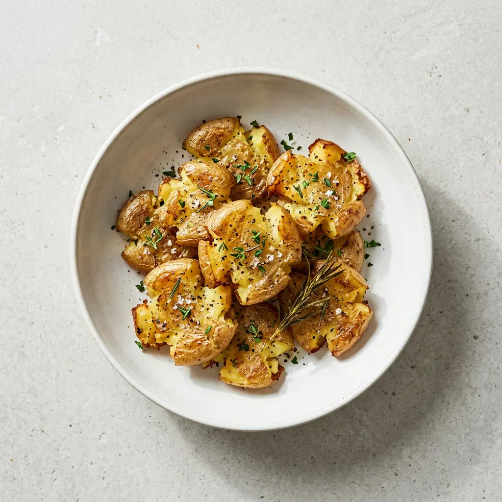 Photo of Air Fryer Smashed Potatoes cooked in the air fryer