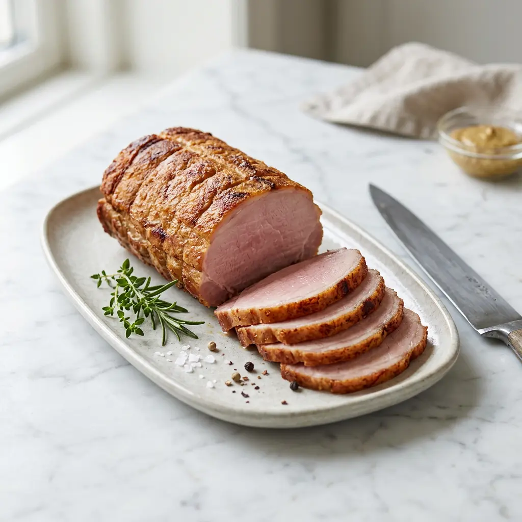 Photo of Air Fryer Smoked Pork Loin cooked in the air fryer