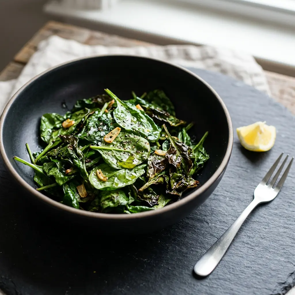 Photo of Air Fryer Spinach cooked in the air fryer