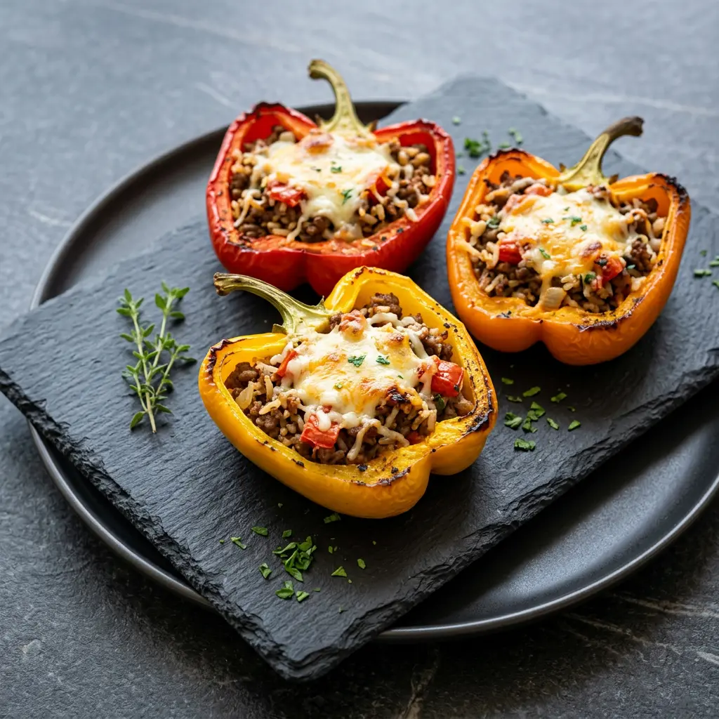 Photo of Air Fryer Stuffed Peppers cooked in the air fryer