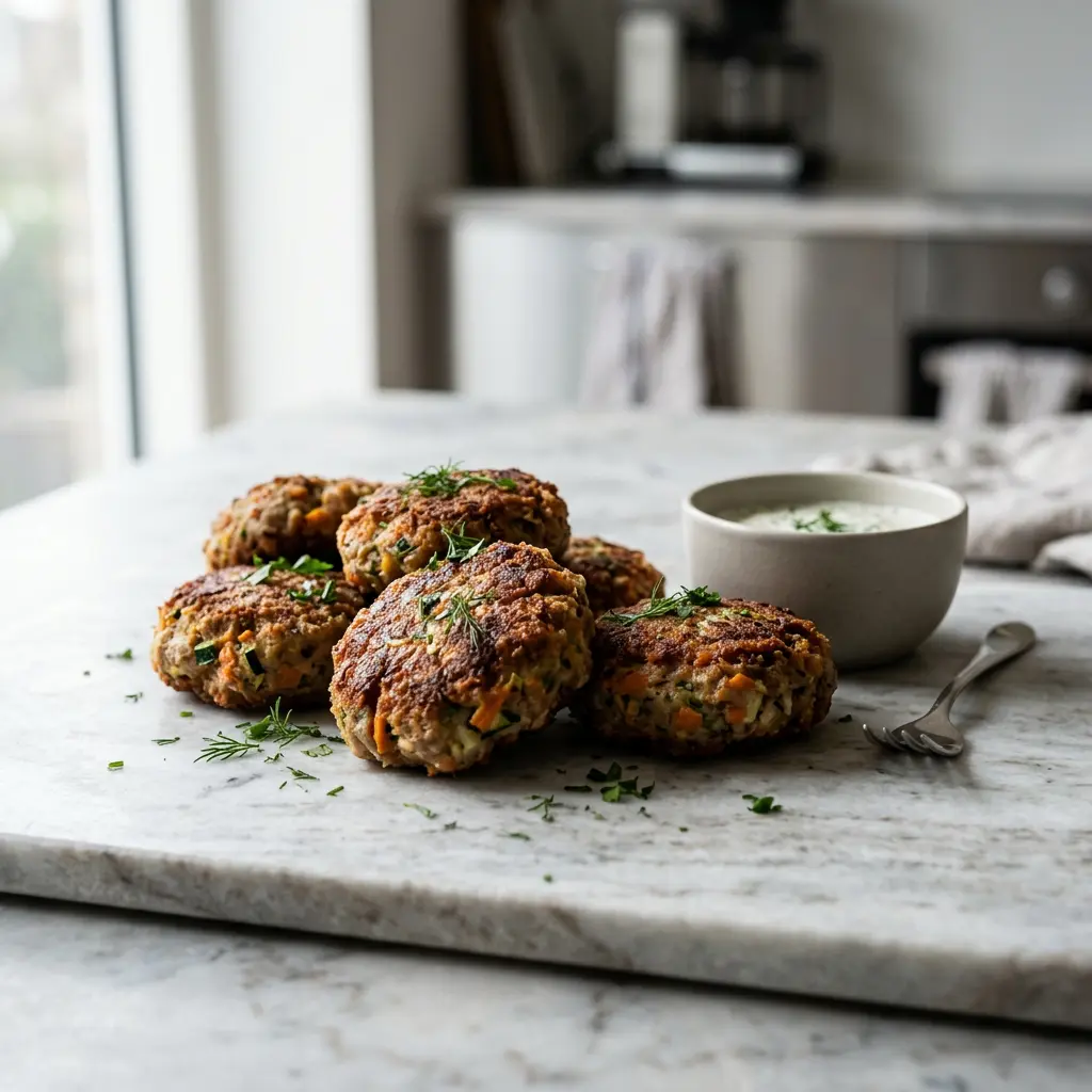 Photo of Air Fryer Vegetable Patties cooked in the air fryer
