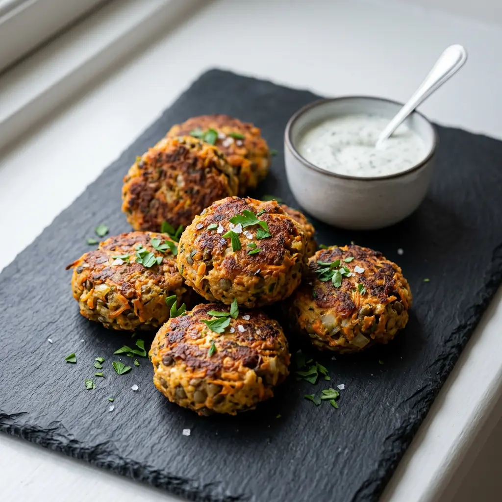 Photo of Air Fryer Vegetarian Patties cooked in the air fryer