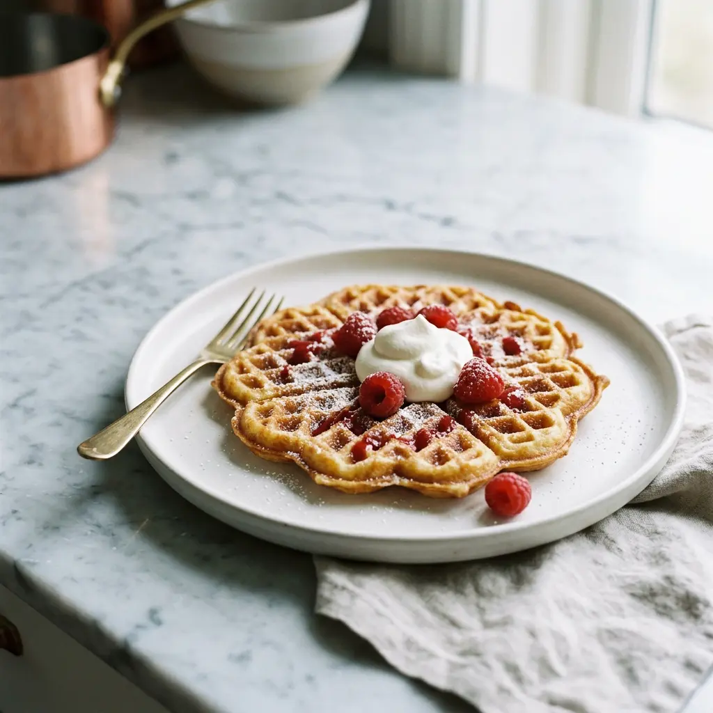 Photo of Air Fryer Waffles cooked in the air fryer
