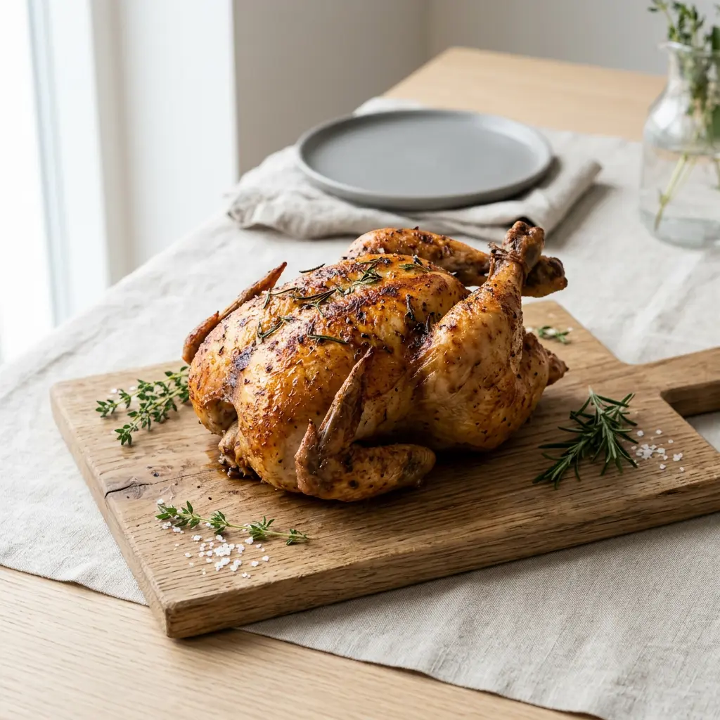 Photo of Air Fryer Whole Chicken cooked in the air fryer