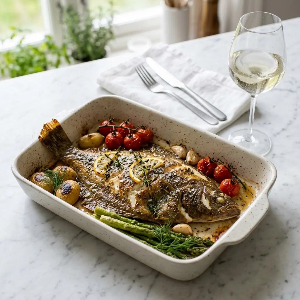 Photo of the finished dish for the recipe Baked Flounder