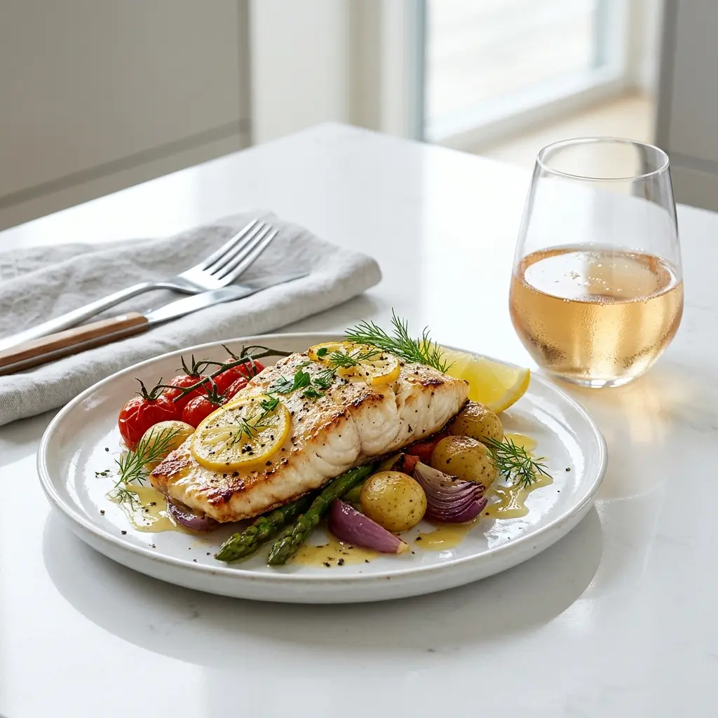 Photo of the finished dish for the recipe Baked Halibut