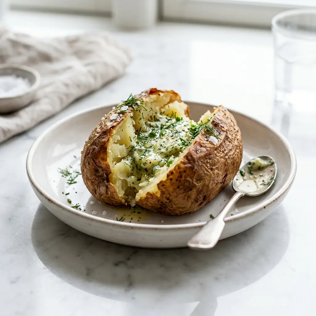 Photo of the finished dish for the recipe Baked Potato with Herb Butter