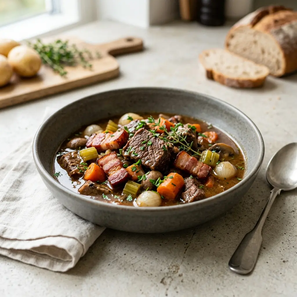 Photo of the finished dish for the recipe Beef Stew with Bacon