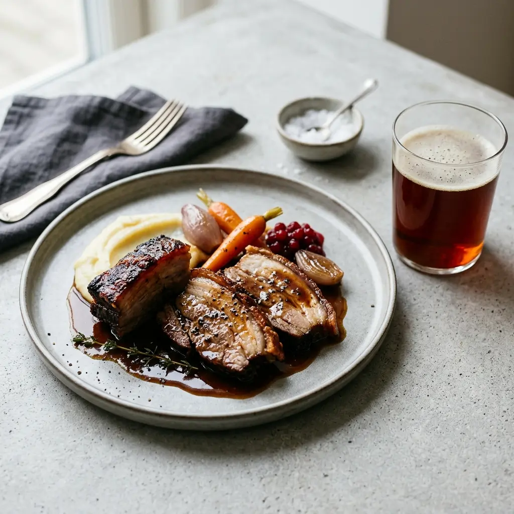 Photo of the finished dish for the recipe Braised Pork Belly