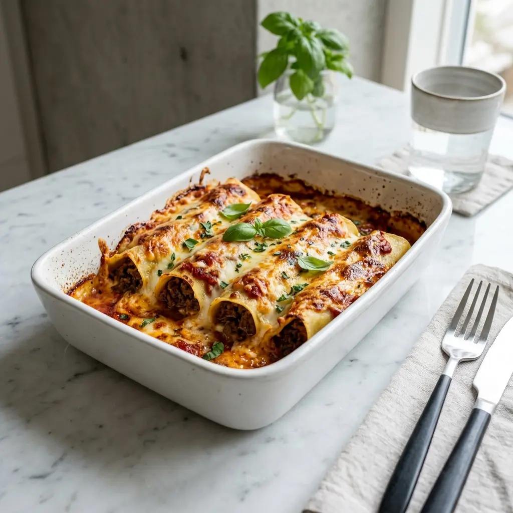Photo of the finished dish for the recipe Cannelloni with Beef