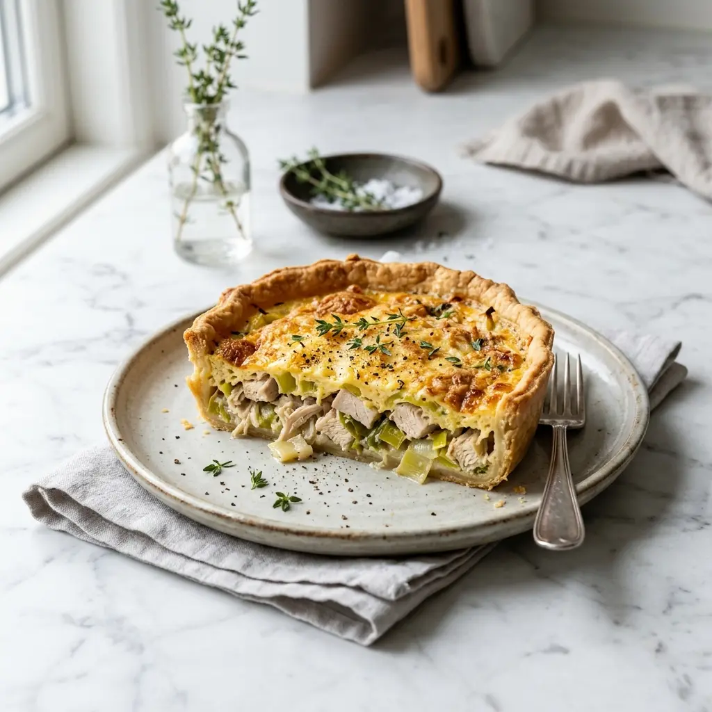 Photo of the finished dish for the recipe Chicken and Leek Pie