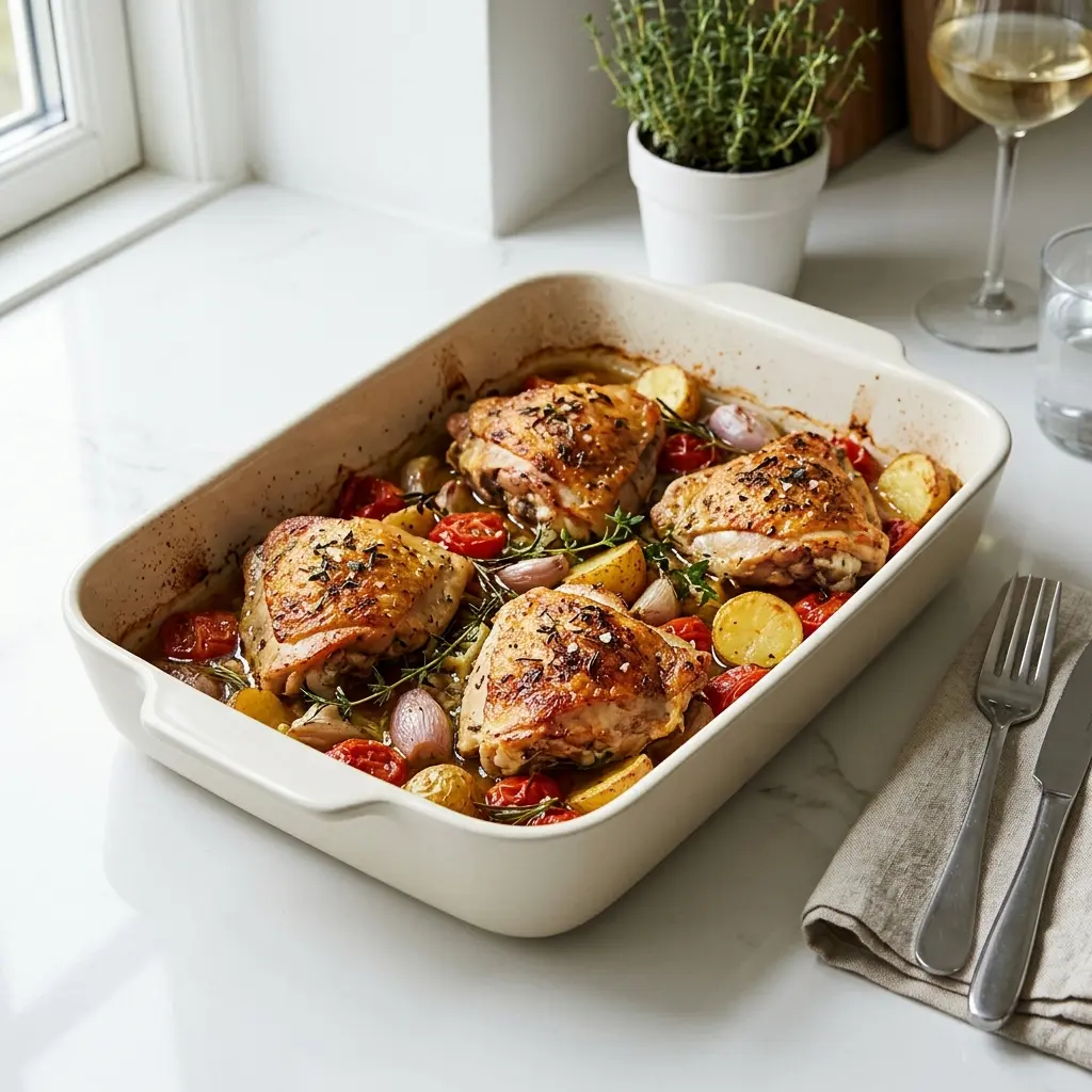 Photo of the finished dish for the recipe Chicken Thigh Traybake