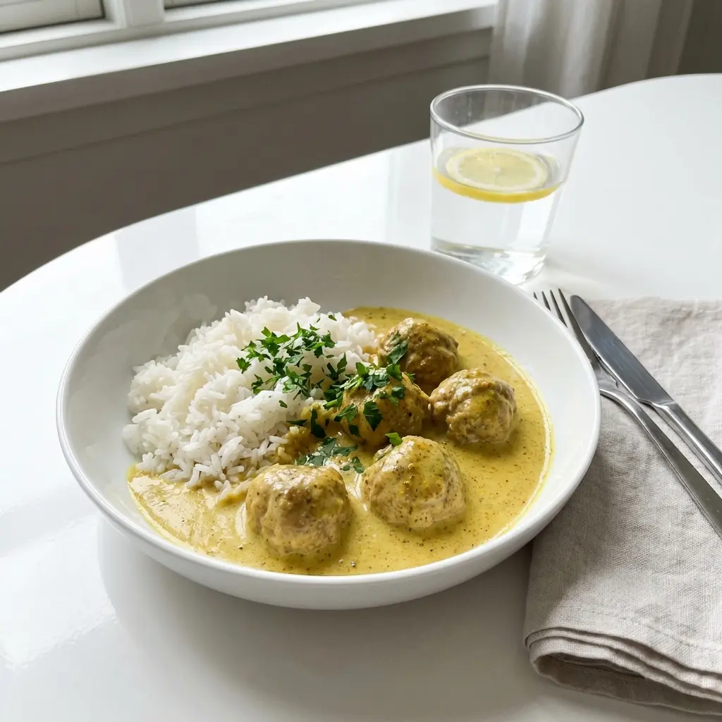 Photo of the sauce or side recipe Classic Meatballs in Curry Sauce