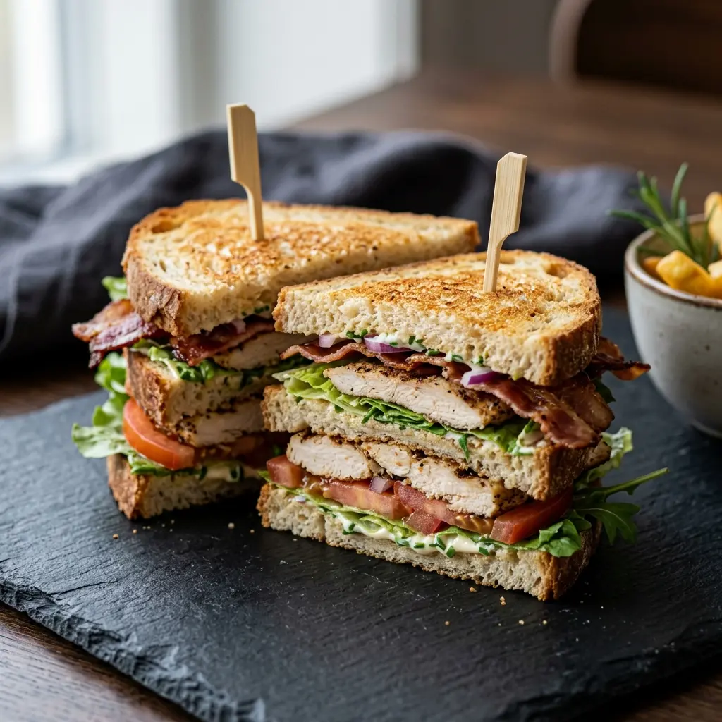 Photo of the finished dish for the recipe Club Sandwich with Chicken