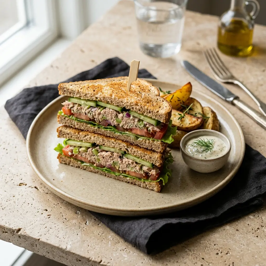 Photo of the finished dish for the recipe Club Sandwich with Tuna