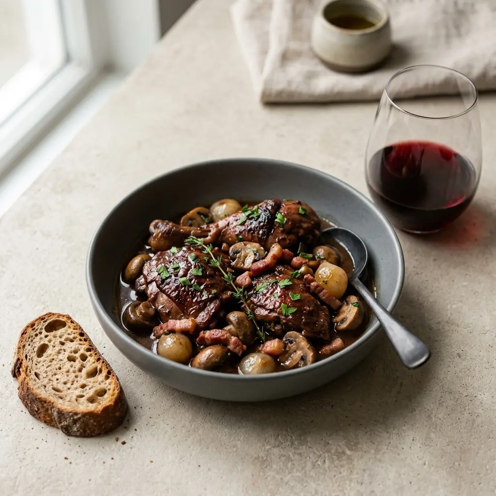 Photo of the finished dish for the recipe Coq Au Vin
